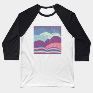 Abstract mountains and sky Baseball T-Shirt